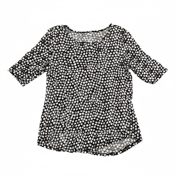 Apt. 9 scoopneck Top - Women’s Size Medium - black & white - Excellent Condition - Picture 2 of 10